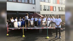 Foto: Projekttage Trommelaufführung mit Schülern der Gemeinschaftsschule Kastanienallee Halle (Saale)