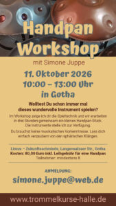 Handpan-Workshop 11.10.2026 in Gotha